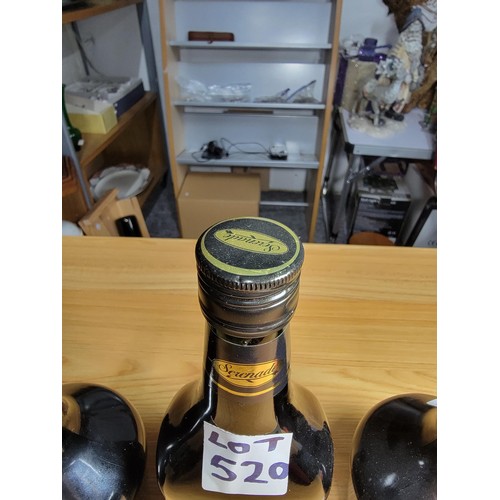 520 - 3x vintage bottles of liqueurs inc Serenade cherry liqueur 50cl, De Kuyper 2x Cherry Brandy Liqure 5... 