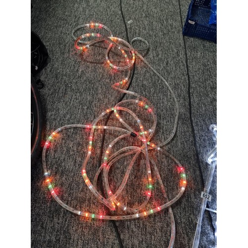 652 - LED tube light up Christmas shooting star along with a long length of over 5 meters of LED light up ... 