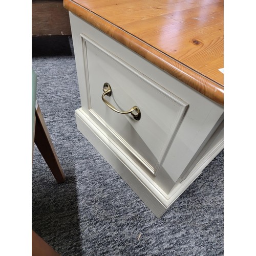 Good quality vintage Laura Ashley blanket box with brass handles to the