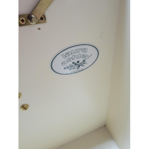 Good quality vintage Laura Ashley blanket box with brass handles to the