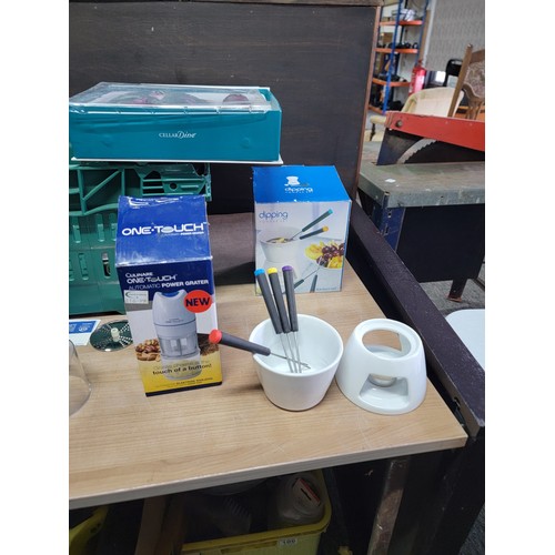 115 - Quantity of electrical items inc a boxed travel kettle with cups along with Melitta coffee machine a... 