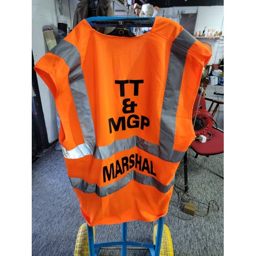 76 - Quantity of Hi Viz Marshall clothes inc waterproof jacket, TT MGP hi viz sleeves top, etc all in goo... 