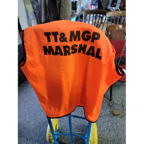 76 - Quantity of Hi Viz Marshall clothes inc waterproof jacket, TT MGP hi viz sleeves top, etc all in goo... 