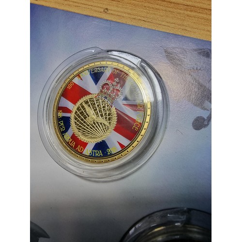 3 - A 100 anniversary RAF 6 coin set from 2018 with COA along with an RAF 100 years magazine along with ... 