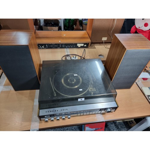 9 - A good quality vintage sound deck stereo system/amplifier with a 4 band radio 2816 by GEC to include... 