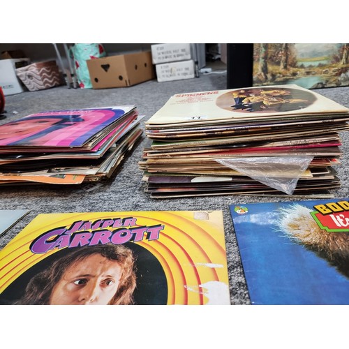 11 - 2 large stack full of various LP vinyl records to include cartoon and film related vinyl, Christmas ... 