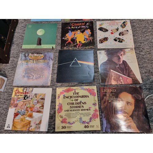 12 - 2 vintage record cases containing a large quantity of various LP vinyl records to include some good ... 