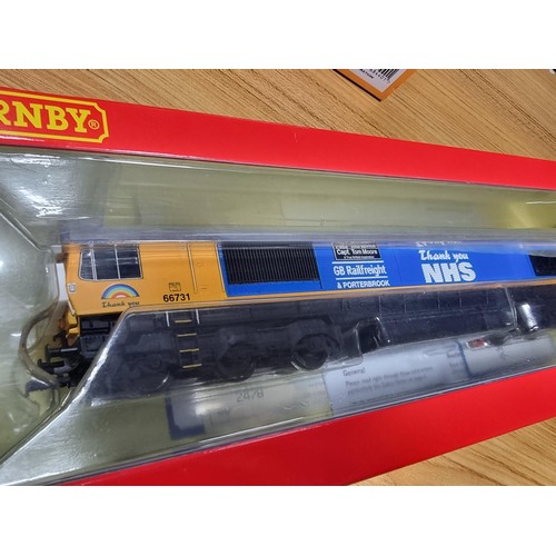 25 - A boxed as new Hornby R30069 limited edition Captain Tom Moore diesel locomotive, class 66, 66731, T... 