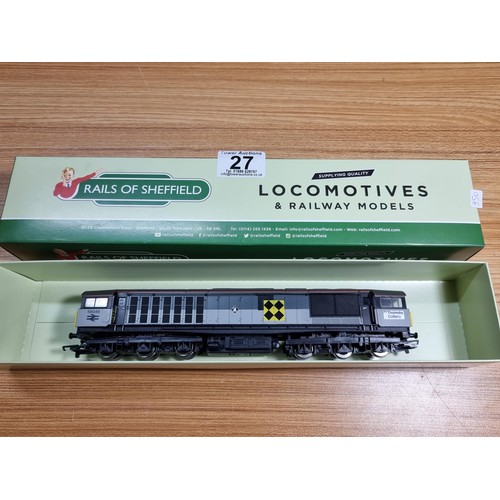 27 - A Hornby R2345 class 58 diesel locomotive 58046 coal sector grey livery Thoresby in a rails of Sheff... 