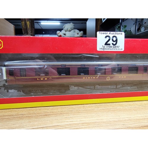 29 - A boxed as new Hornby R4802 LMS 68ft dining car 238.