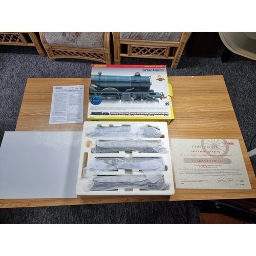 40 - A boxed as new limited edition Hornby R2090 Torbay express train pack Llanstephen Castle locomotive ... 