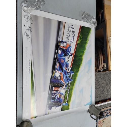 316 - Good quality poster 2010 Le mans series by Colin Carter. Return of the Red 5 limited edition signed ... 