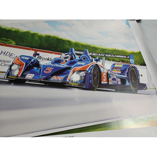 316 - Good quality poster 2010 Le mans series by Colin Carter. Return of the Red 5 limited edition signed ... 