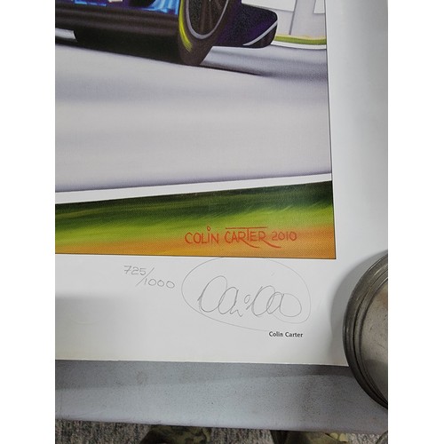 316 - Good quality poster 2010 Le mans series by Colin Carter. Return of the Red 5 limited edition signed ... 