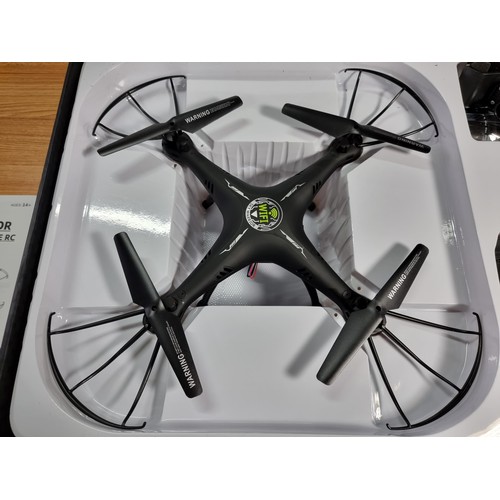 43 - A boxed Sky Warrior HD Live high performance camera drone, does 360 flips with a Wi-Fi video feed an... 