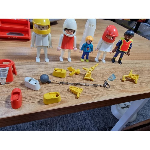 48 - A Playmobil Playmospace space station along with a large quantity of original playmobile figures and... 