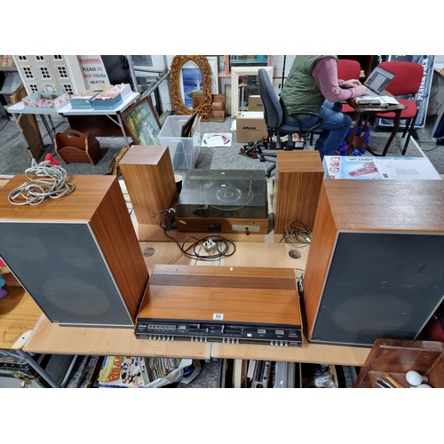 55 - A good quality vintage Hi-fi stereo system by Luxor Sweden to include a Luxor Dirigent 7100 Amplifie... 