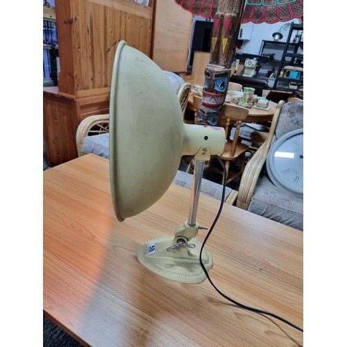 58 - A vintage 1950's/60's reflective adjustable lamp by Argon, height and angle adjustable with a large ... 