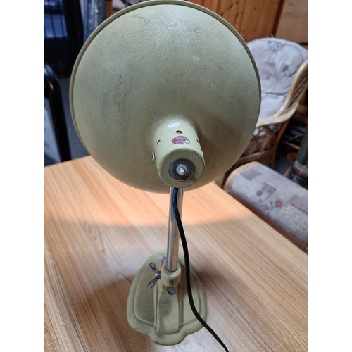 58 - A vintage 1950's/60's reflective adjustable lamp by Argon, height and angle adjustable with a large ... 