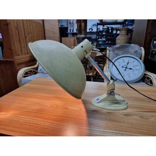 58 - A vintage 1950's/60's reflective adjustable lamp by Argon, height and angle adjustable with a large ... 