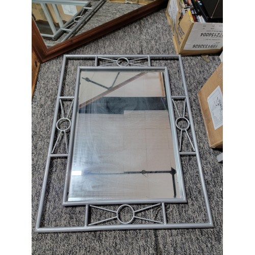 83 - Quantity of 5x good quality framed mirrors inc 3x wooden framed mirrors, 2x metal scroll framed mirr... 