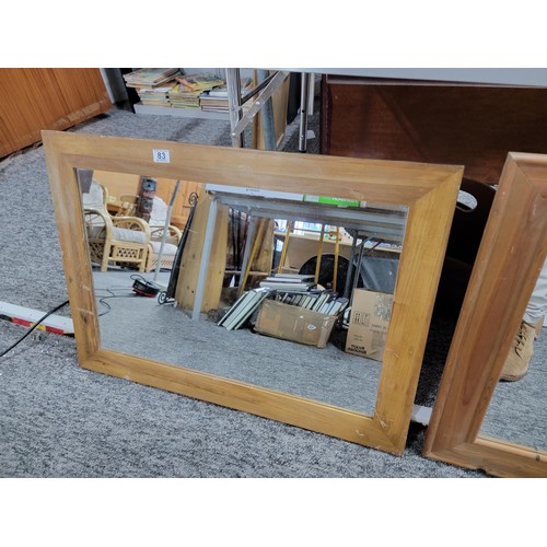 83 - Quantity of 5x good quality framed mirrors inc 3x wooden framed mirrors, 2x metal scroll framed mirr... 