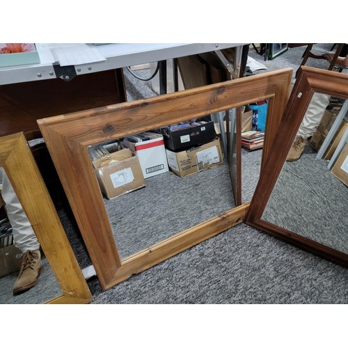 83 - Quantity of 5x good quality framed mirrors inc 3x wooden framed mirrors, 2x metal scroll framed mirr... 