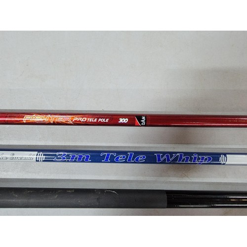 85 - 3x pole fishing rods inc a Dam fishing pole