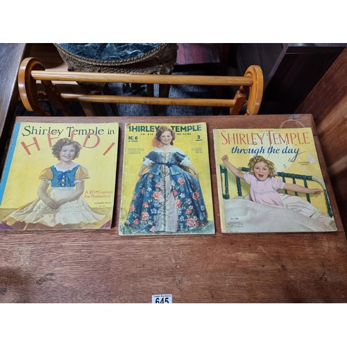 345 - 3x rare early Shirley Temple books NO. 1771, No. 6 & No. 1716 from the 1940's all in good looked aft... 