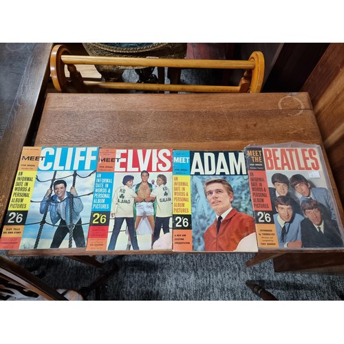 346 - 4x rare vintage pop music related books to include Meet The Beetles, Adam, Elvis, Cliff to include i... 