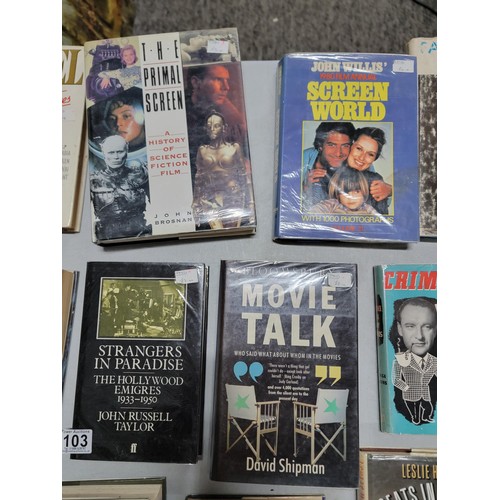 103 - Large quantity of film related books and autobiography's inc David Puttnam, Secret world, Movie Talk... 