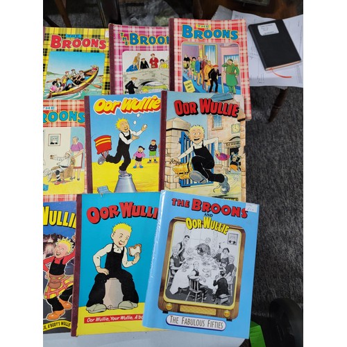 356 - Large collection of 40x annuals, titles include Beezers, Oor Wulli, Broons, Beril the Peril etc alon... 