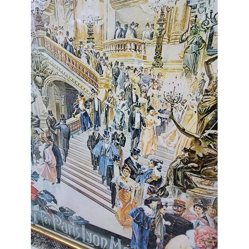 343 - Good quality framed and glazed poster of the Paris Opera house, printed in the Netherlands in good o... 