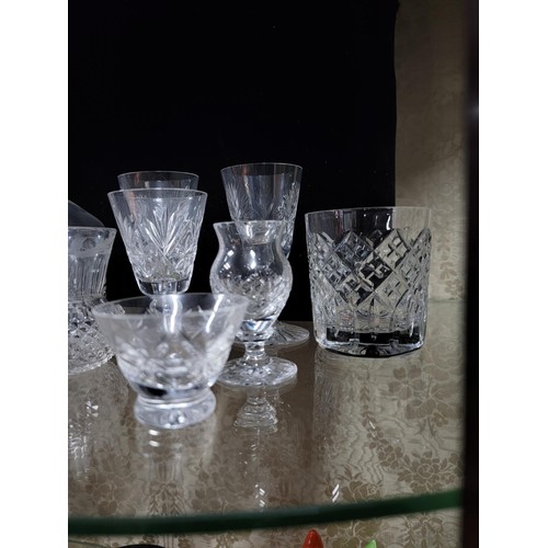 305 - Quantity of 15x cut glass crystal pieces inc Edinburgh cut glass crystal all in good order inc decan... 