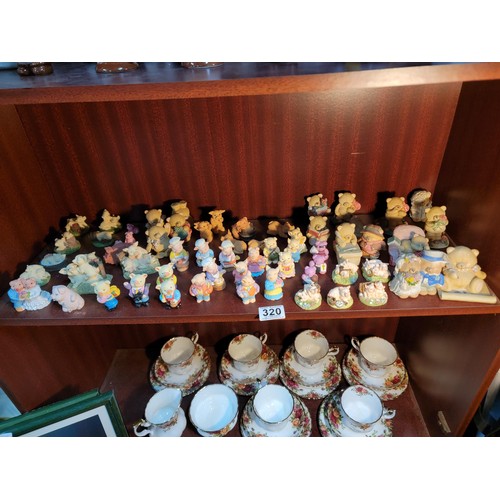 320 - Large collection of pig and teddy bear figurines inc The Aristocrat collection and the Andrew Browns... 