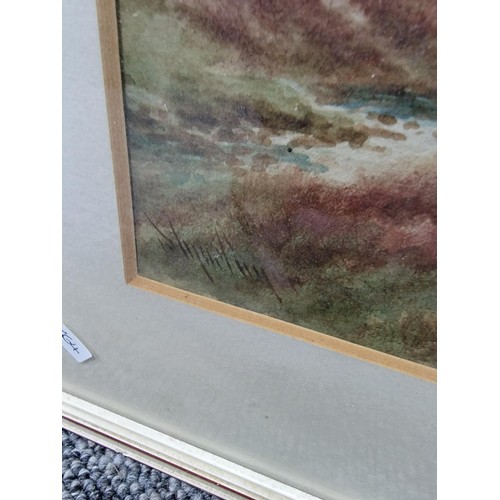 325 - 3x framed and glazed watercolours inc Cox Tor, River Lye  and Morcombe Bay, some foxing to the pictu... 