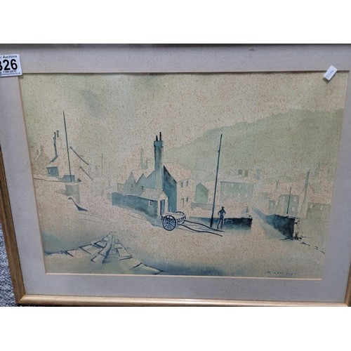 326 - 2x framed and glazed pictures inc a original watercolour by R Keeling along with a framed and glazed... 