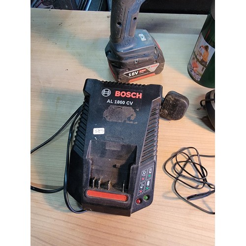 Bosch cordless screwdriver along with Bosch cordless drill and charger