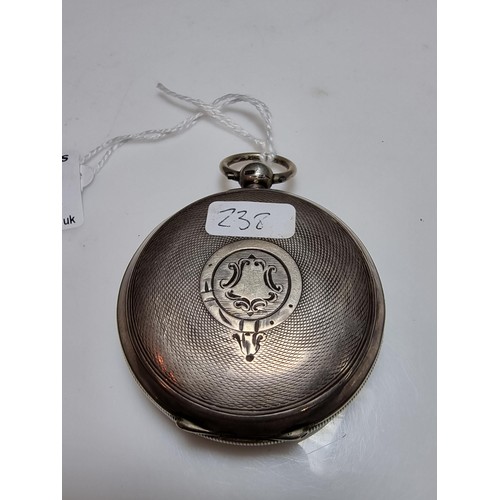 232 - An antique hallmarked silver pocket watch, the express English lever J.G. Graves Sheffield, hallmark... 