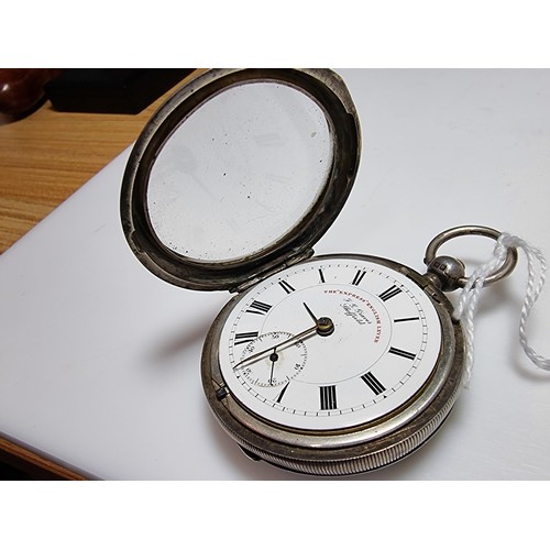 232 - An antique hallmarked silver pocket watch, the express English lever J.G. Graves Sheffield, hallmark... 