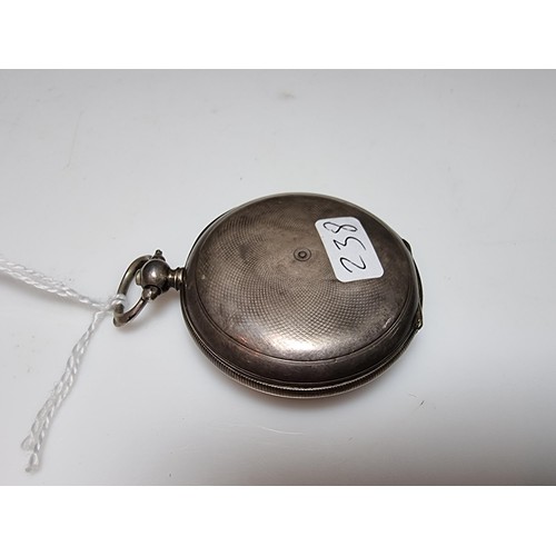 233 - A hallmarked silver foreign full hunter pocket watch featuring an enamel dial with an Arabic script ... 