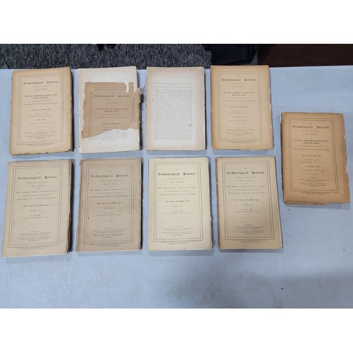 351 - Collection of 9x vintage Archaeological Journal published under the direction of The Central Committ... 