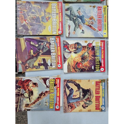 352 - Quantity of vintage 18x Battle Britton small A5 size comics  along with 6x Spy 19 comics etc all hav... 