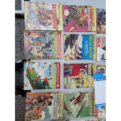 352 - Quantity of vintage 18x Battle Britton small A5 size comics  along with 6x Spy 19 comics etc all hav... 