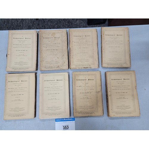 353 - Collection of 8x vintage Archaeological Journal published under the direction of The Council coverin... 