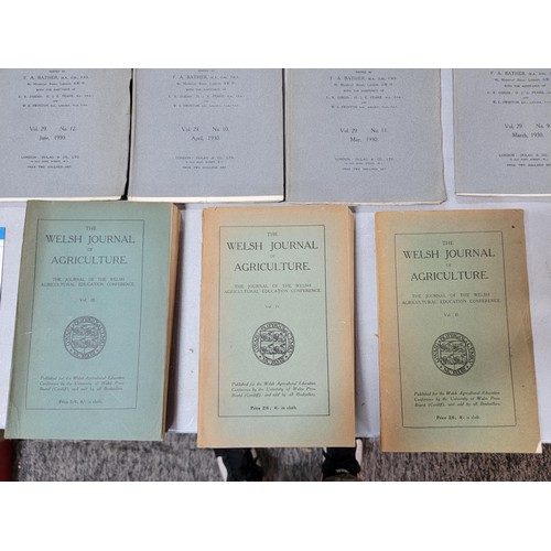 355 - Collection of 3x vintage The Welsh Journal of Agriculture, The journal of the Welsh Agricultural Edu... 