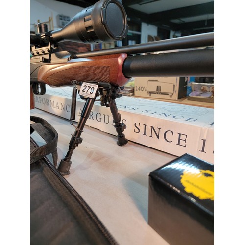 279 - Diana P1000 Evo 2 PCP Air Rifle .22 calibre with Diana Silencer. 14 shoot magazine, single shot maga... 