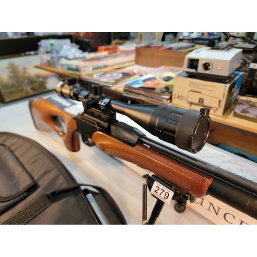 279 - Diana P1000 Evo 2 PCP Air Rifle .22 calibre with Diana Silencer. 14 shoot magazine, single shot maga... 