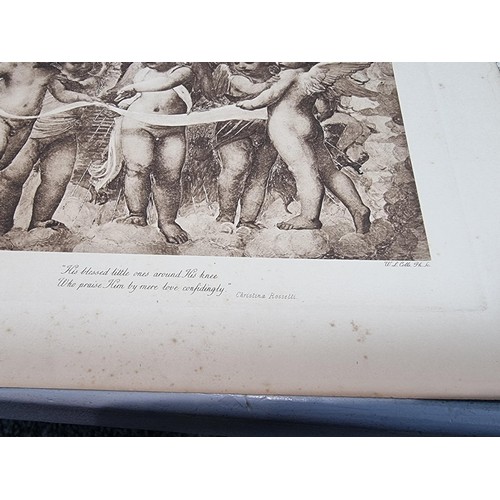 288 - Vintage folder  containing a large quantity of etchings and prints, along with original work inc Ric... 