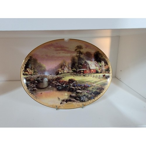 361 - Collection of limited edition plates inc Thomas Kinkade's plates, Wedgwood country days plates along... 